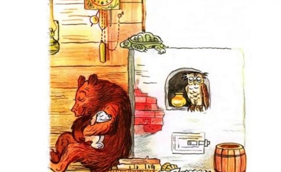Диафильм на сказку - Как аист на ёлку опоздал